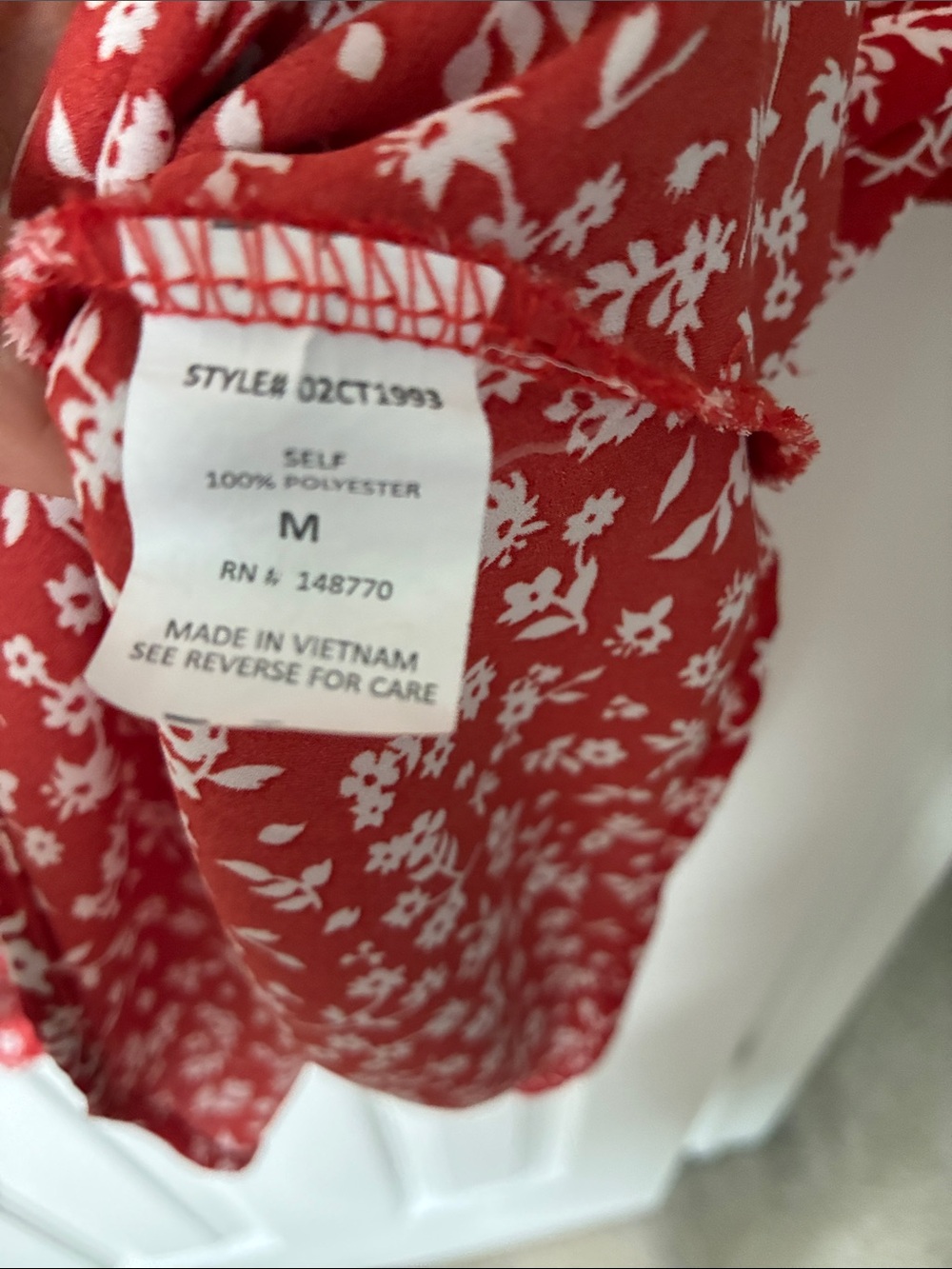 Sienna Sky Red and White Floral Dress - Picture 3 of 4
